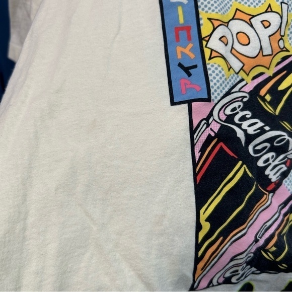Coca-Cola Yellow Pop Art Cropped Graphic Tshirt Size Medium - "Janie" - Picture 7 of 16